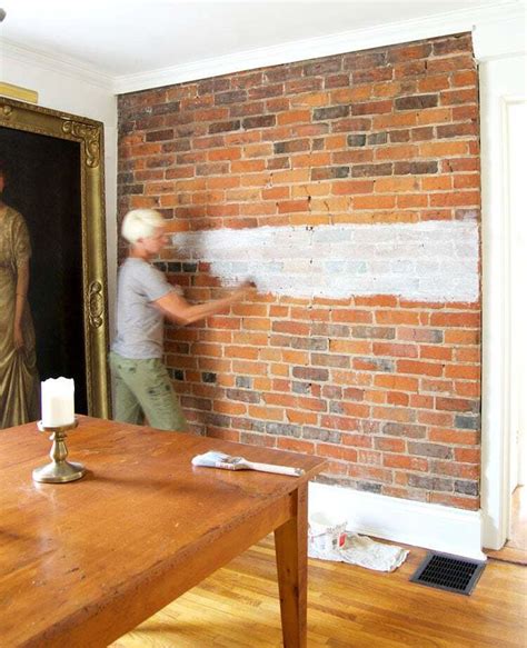 white painted brick interior